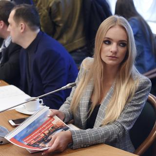 Elizaveta Peskova, la fille du porte-parole du Kremlin. [Keystone - Dmitry Dukhanin/Kommersant Photo via AP]