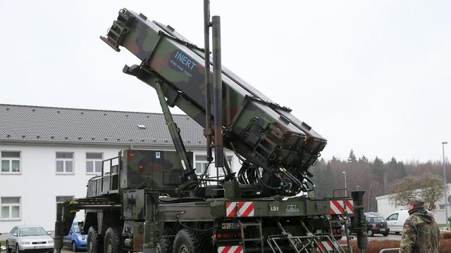 Un modèle de système de défense sol-air Patriot en Allemagne. [Keystone - Bernd Wüstneck]