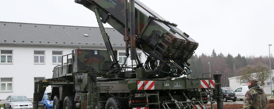 Un modèle de système de défense sol-air Patriot en Allemagne. [Keystone - Bernd Wüstneck]