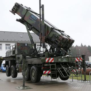 Un modèle de système de défense sol-air Patriot en Allemagne. [Keystone - Bernd Wüstneck]
