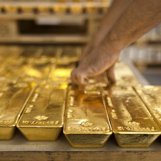Des lingots d'or dans les coffres de la banque cantonale de Zurich. [Keystone - Martin Ruetschi]