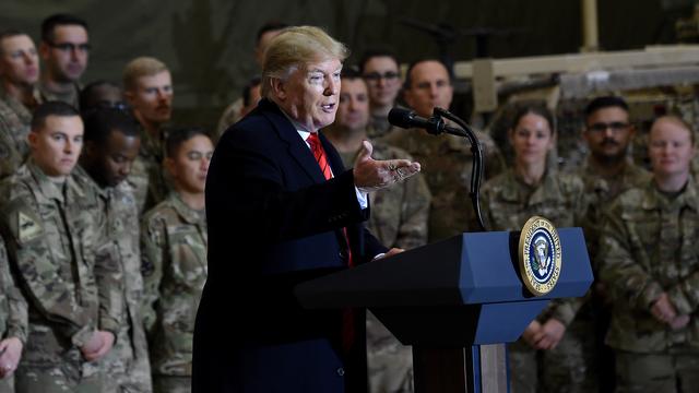 Donald Trump se rend en Afghanistan et rediscute avec les talibans [AFP - Olivier Douliery]