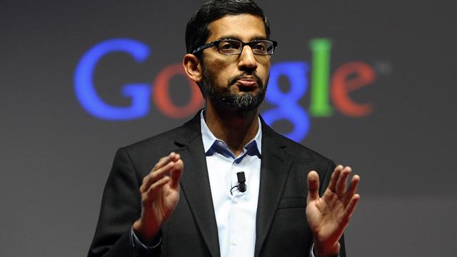 Sundar Pichai, le patron d'Alphabet, la maison-mère de Google. [Keystone/AP - Manu Fernandez]