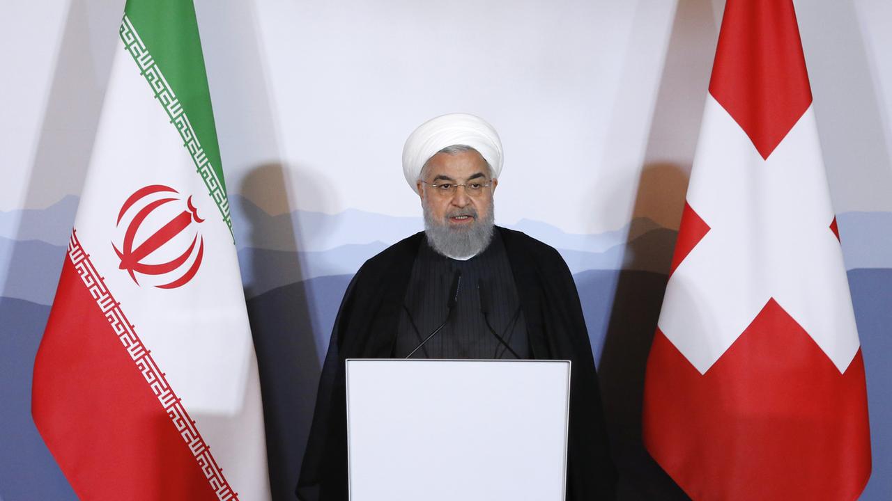 Le président iranien Hassan Rohani lors de sa visite officielle en Suisse en 2018. [Keystone - Peter Klaunzer]