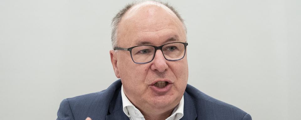 Pierre-Yves Maillard, président de l'Union syndicale suisse. [Keystone - Peter Schneider]