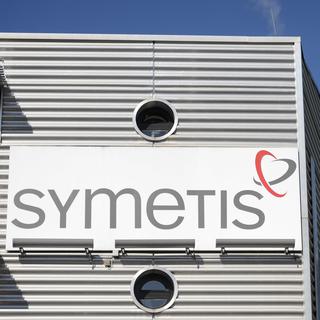 Le logo de Symetis. [Keystone - Laurent Gillieron]