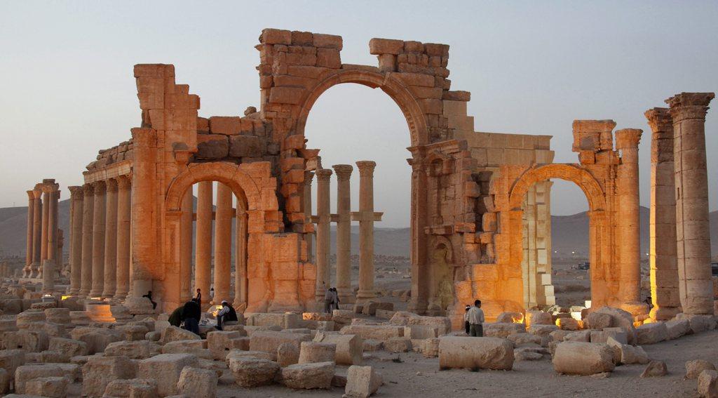 L'arc de triomphe trônait à Palmyre depuis plus de 2000 ans. [EPA]