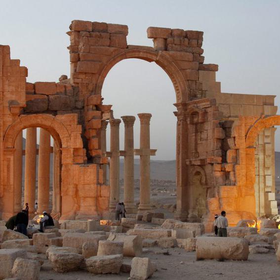 L'arc de triomphe trônait à Palmyre depuis plus de 2000 ans. [EPA]