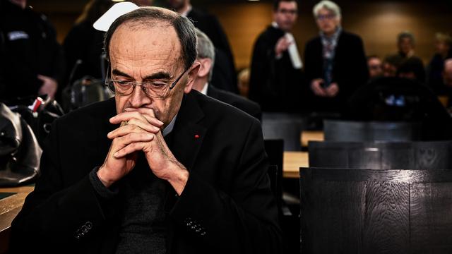 Le cardinal Barbarin lors de son procès à Lyon, le 07.01.2019. [AFP - Jeff Pachoud]