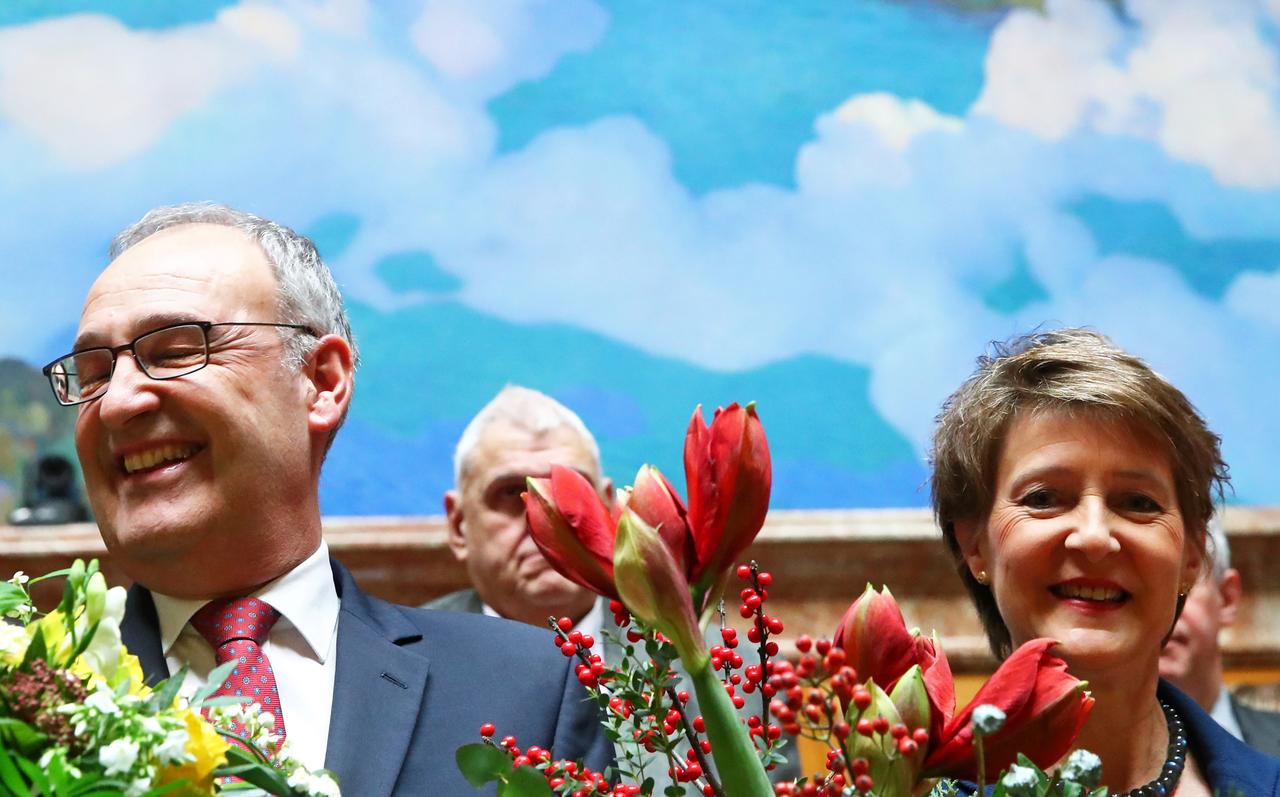 Le vice-président Guy Parmelin et la présidente Simonetta Sommaruga, le mercredi 11 décembre 2019. [Reuters - Denis Balibouse]