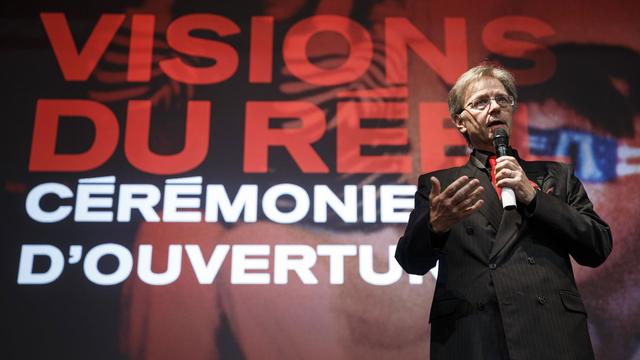 Claude Ruey lors de la cérémonie d'ouverture du festival Visions du Réel 2014. [Keystone - Valentin Flauraud]