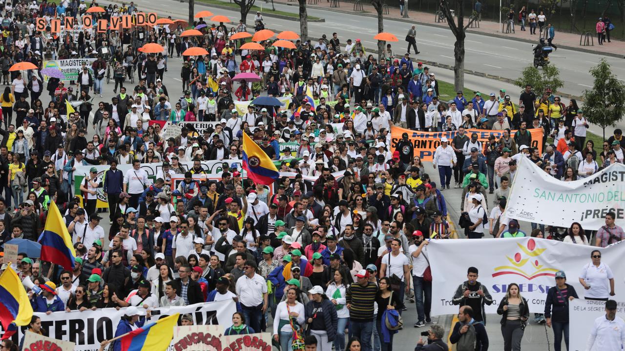 Des dizaines de milliers de manifestants sont sortis dans la rue en Colombie. [Reuters - Luisa Gonzalez]