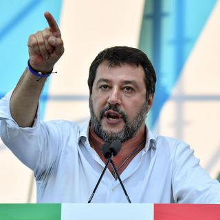 Matteo Salvini, secrétaire fédéral de la Ligue du Nord. [Keystone - EPA/ALESSANDRO DI MEO]