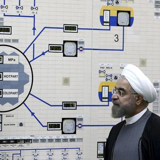 L'Iran a annoncé avoir dépassé la limite imposée à ses réserves d'uranium enrichi. [Keystone - AP Photo/Iranian Presidency Office, Mohammad Berno]