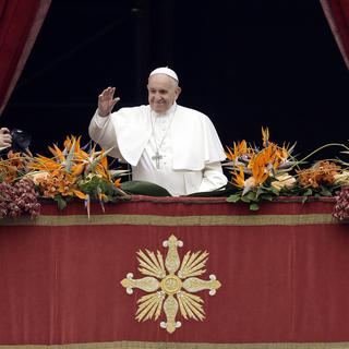 Le pape François lors de sa bénédiction Urbi et Orbi, dimanche 21.04.2019 au Vatican. [AP/Keystone - Andrew Medichini]