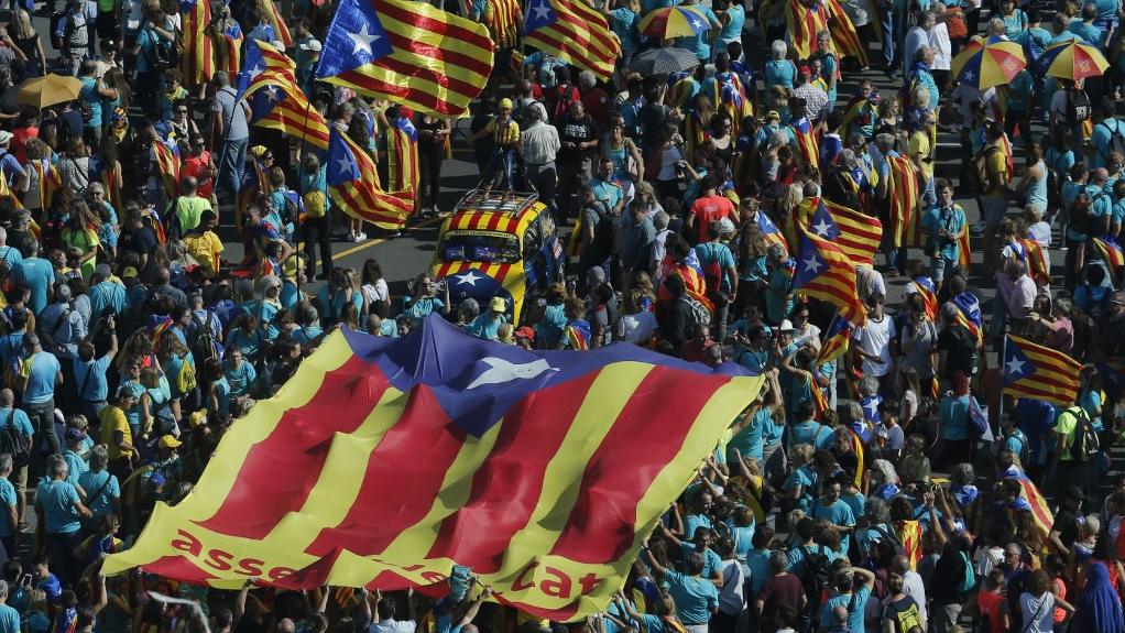 La grande manifestation annuelle des indépendantistes catalans s'est tenue à Barcelone. [AFP - Pau Barrena]