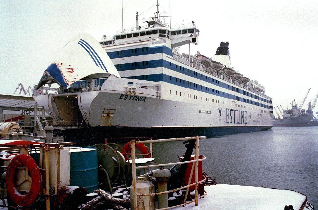 L'Estonia photographié dans le port de Tallin avant son naufrage (date inconnue). [EPA/Keystone - Li Samuelson]