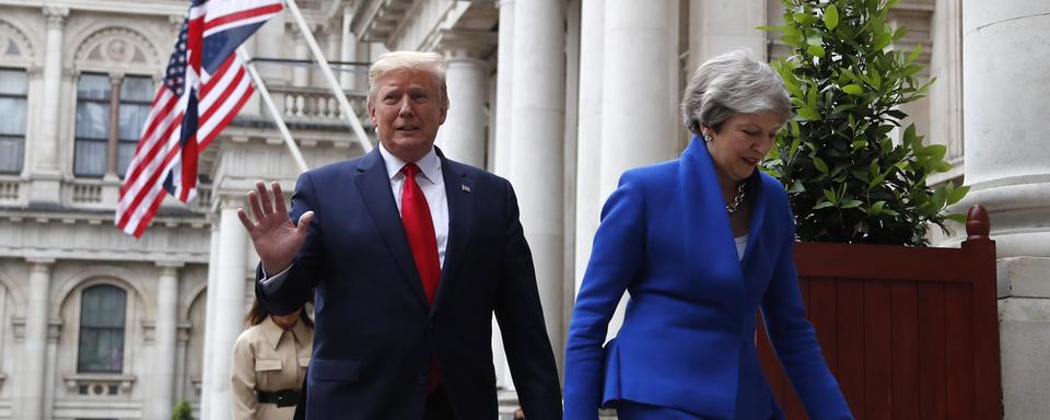 Donald Trump et Theresa May, le 4 juin 2019. [Keystone - Frank Augstein]