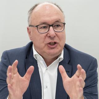 Pierre-Yves Maillard, président de l'Union syndicale suisse. [Keystone - Peter Schneider]
