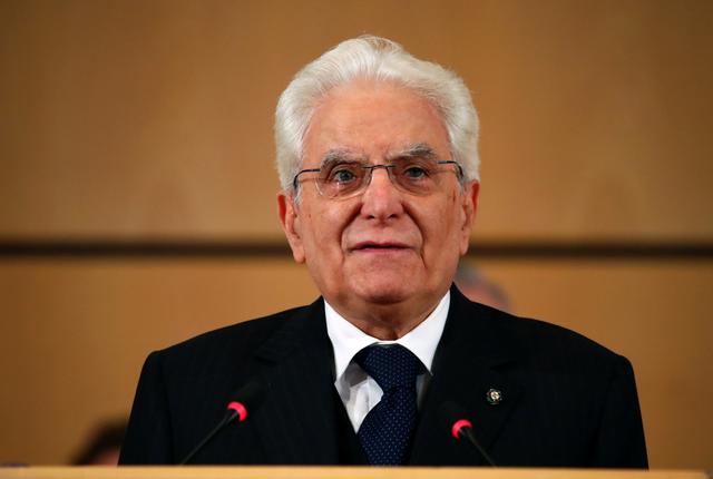 Le président italien Sergio Mattarella, le 10 juin 2019. [Reuters - Denis Balibouse]