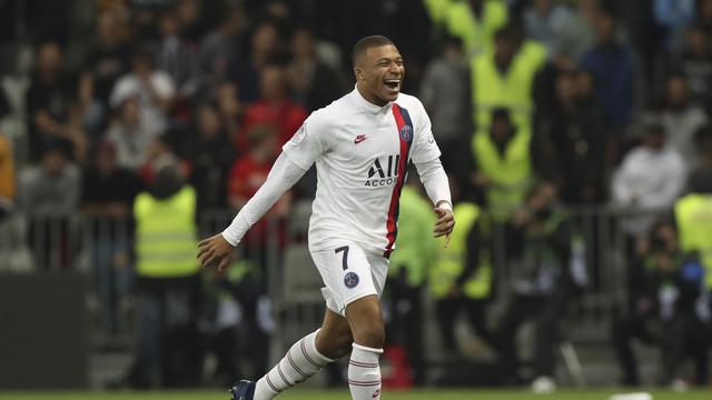 La joie de Kylian Mbappe, auteur d'un joli triplé. [Daniel Cole]