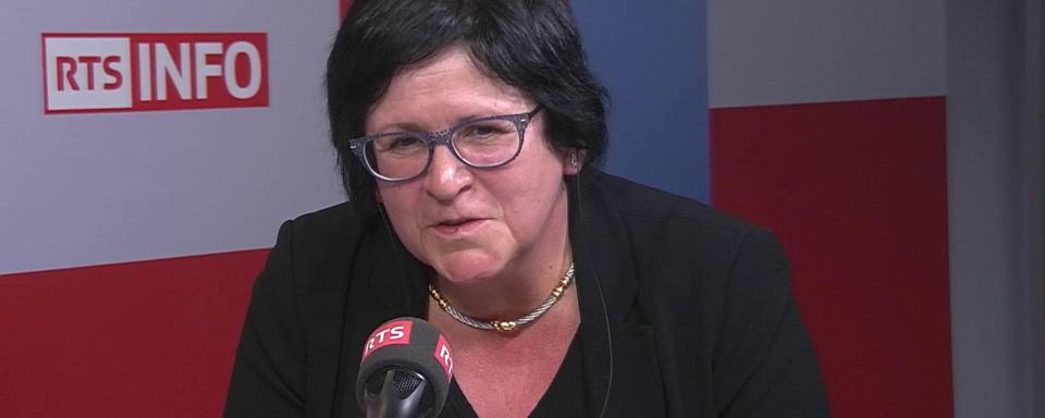 Sophie Ley, présidente de l’Association suisse des infirmières et des infirmiers. [RTS]