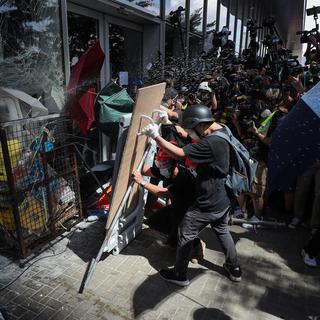 Violentes manifestations à Hong Kong. [EPA/Keystone - Ritchie B. Tongo]