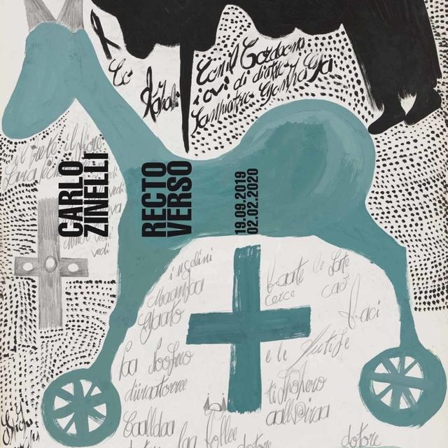 L'affiche de l'exposition "Carlo Zinelli, recto verso". [Collection de l'Art Brut Lausanne]