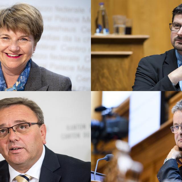 Viola Amherd, Yannick Buttet, Roberto Schmidt et Jean-René Fournier. [Keystone]