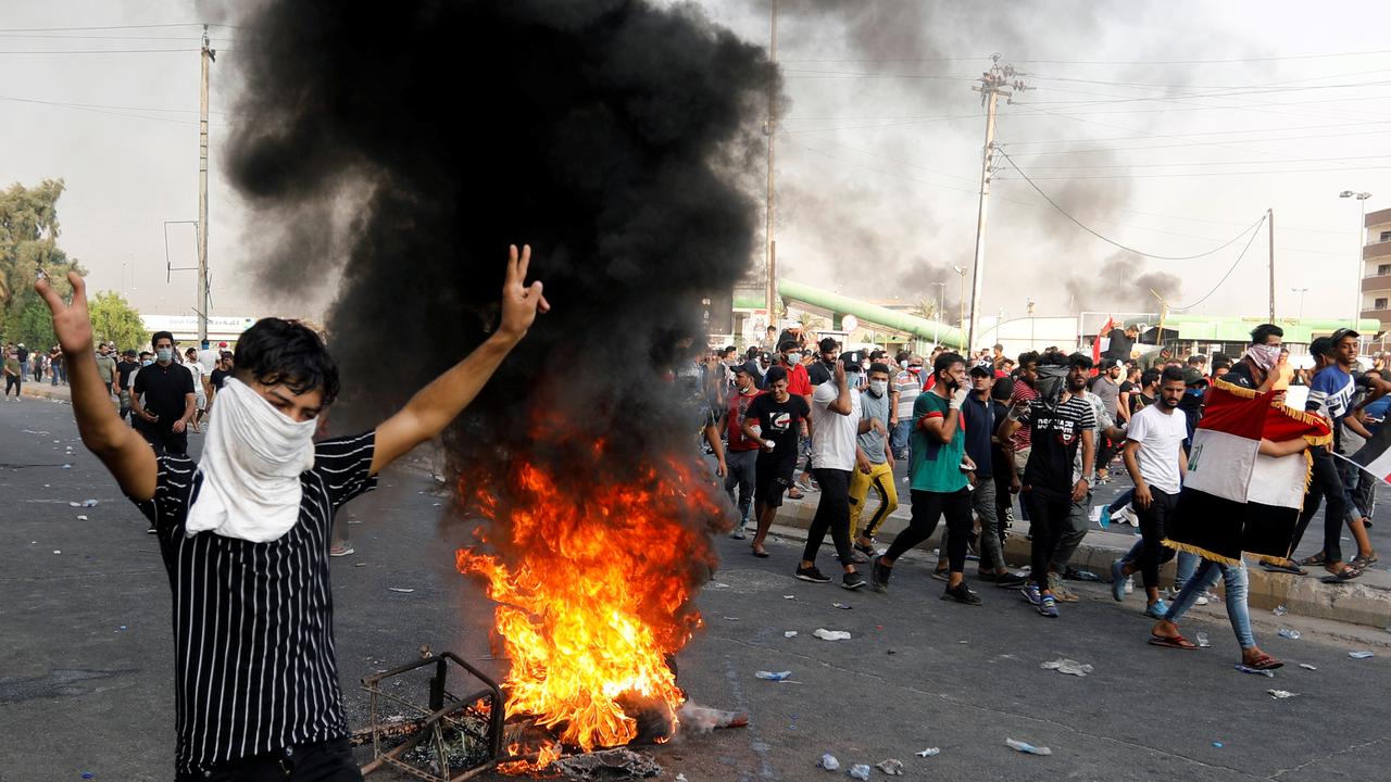 Des manifestants dans les rues de Bagdad, le 2 octobre 2019. [Reuters - Khalid al-Mousily]