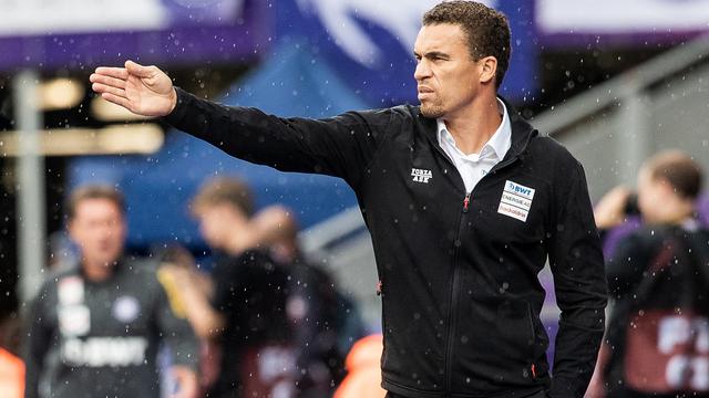 Valérien Ismaël, le coach de LASK, est la véritable vedette du groupe autrichien que le FC Bâle affrontera mercredi soir au Parc Saint-Jacques. [KEYSTONE/GEORG HOCHMUTH]