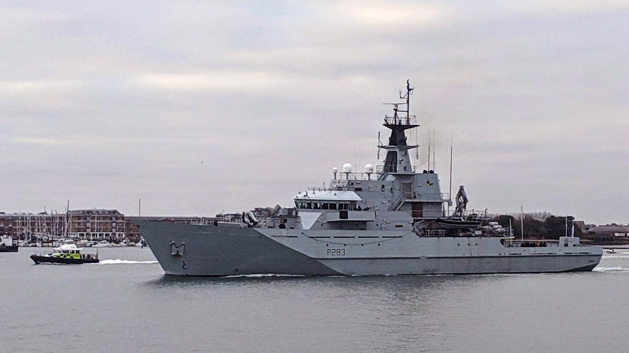 Le HMS Mersey va être déployé dans le détroit du Pas-de-Calais. [AFP - CROWN COPYRIGHT 2019 / MOD / CHARLIE DARLINGTON]