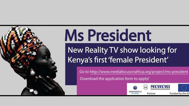 Le Kenya lance l'émission de téléréalité "Ms President" pour lutter contre les préjugés sexistes [Twitter @KTNAfrica - DR]