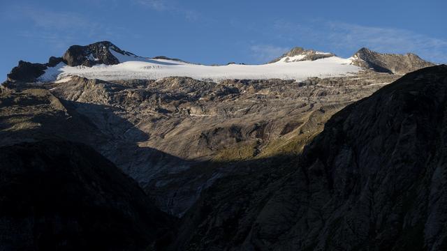 Le glacier du Basòdino recule chaque année de 8 à 10 mètres. Tessin, le 18 septembre 2019. [Keystone/Ti-Press - Francesca Agosta]