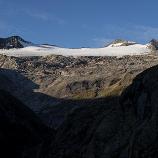 Le glacier du Basòdino recule chaque année de 8 à 10 mètres. Tessin, le 18 septembre 2019. [Keystone/Ti-Press - Francesca Agosta]