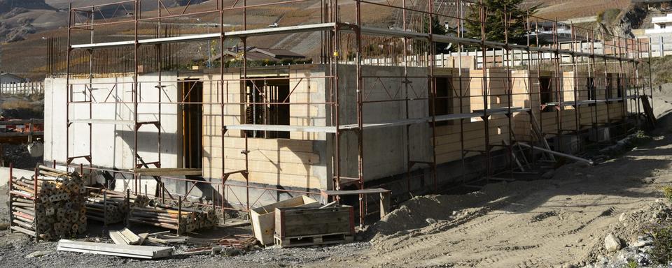 Un chantier en Valais (image prétexte). [Keystone - Laurent Gillieron]