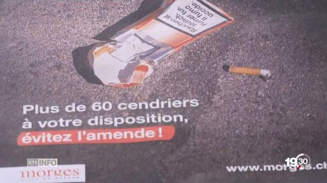 Campagne contre les déchets sauvages à Morges. [RTS]