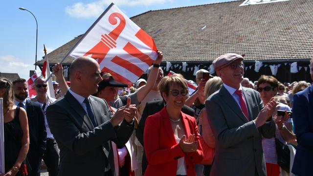 Les 40 ans du Jura ont été célébré avec une manifestation officielle en présence d'Alain Berset à Saignelégier. [RTS - Gaël Klein]