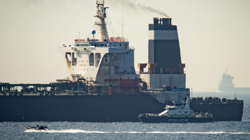 Le pétrolier iranien Grace 1 a été arraisonné le 4 juillet dernier. [Keystone/AP - Marcos Moreno]