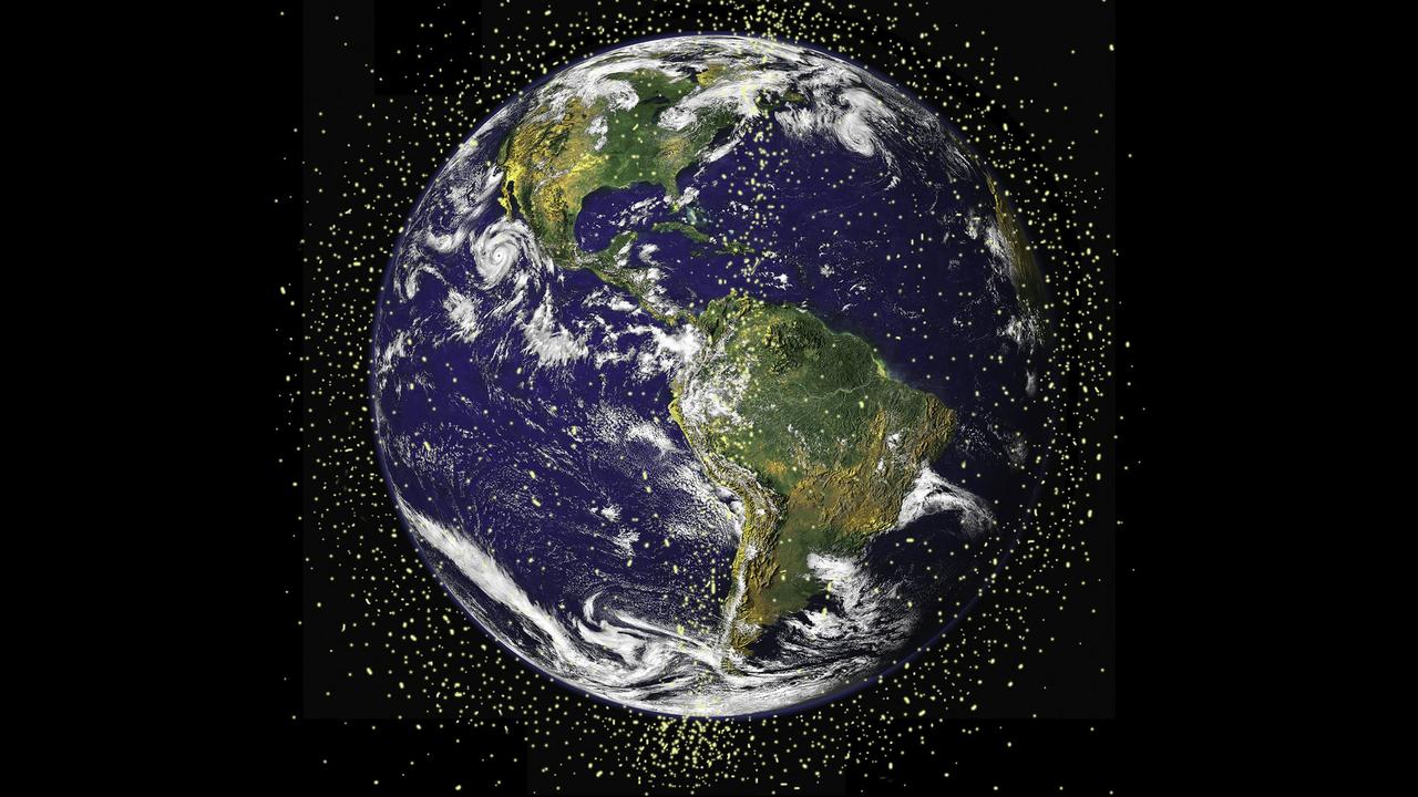 Il y a actuellement plus de 20'000 débris spatiaux de plus de 10 cm de diamètres en orbite autour de la Terre. [Nasa]