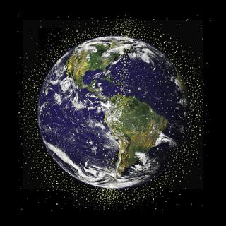 Il y a actuellement plus de 20'000 débris spatiaux de plus de 10 cm de diamètres en orbite autour de la Terre. [Nasa]