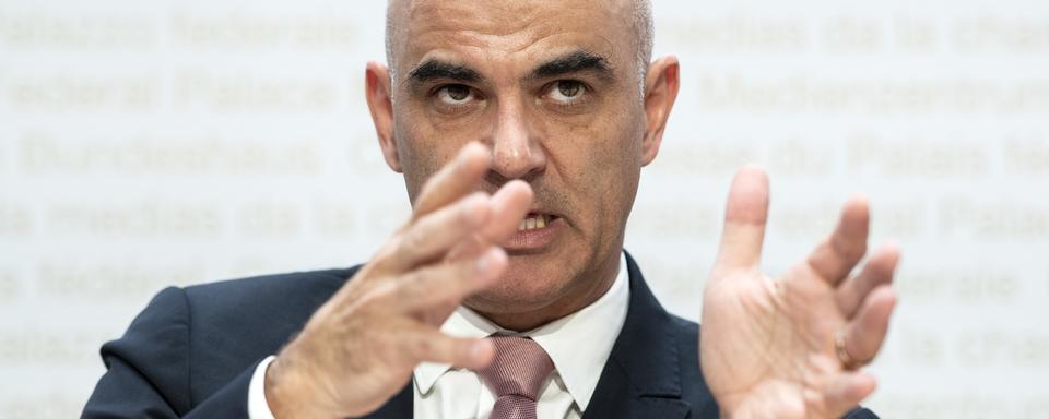 Alain Berset a défendu le projet devant la presse, mercredi 30.10.2019 à Berne. [Keystone - Peter Schneider]