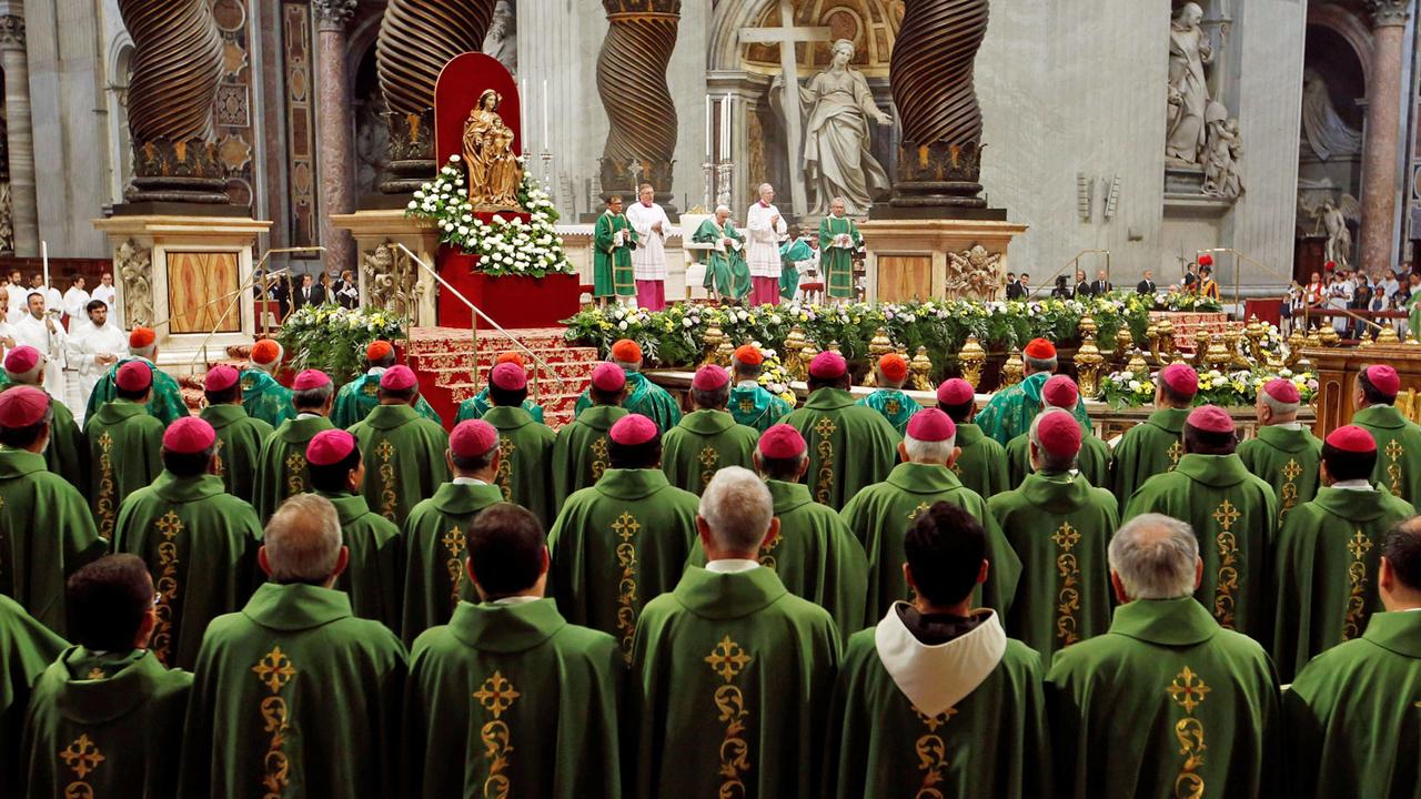 Le pape lors de la cérémonie de clôture du synode au Vatican, samedi 26.10.2019. [Reuters - Remo Casilli]