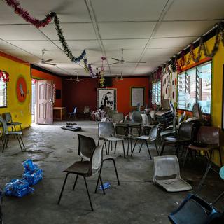 L'église ghanéenne du "Ministère de la Parole glorieuse et de la puissance" a été vandalisée. [AFP - Ruth McDowall]