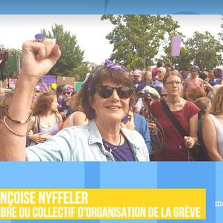 Françoise Nyffeler, membre du collectif d'organisation de la grève. [RTS]
