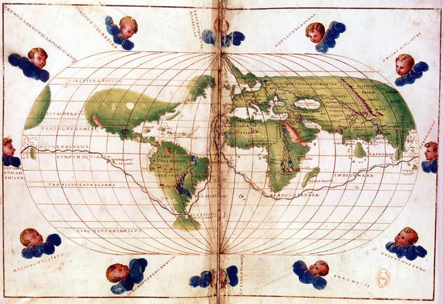 Une carte représentant le voyage autour du monde de Magellan et de son successeur. [afp - Ann Ronan Picture Library]