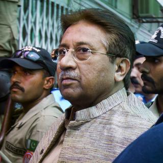 L'ancien président et général pakistanais Pervez Musharraf lors d'un procès à Islamabad. [AP Photo/Keystone - Anjum Naveed]