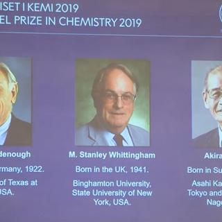 Les trois lauréats du Nobel de chimie 2019. [www.nobelprize.org - Capture d'écran]