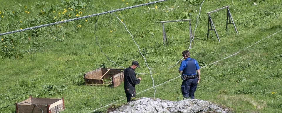 Accident lors de travaux sur une télécabine à Engelberg (OW) [Keystone - Urs Flueeler]