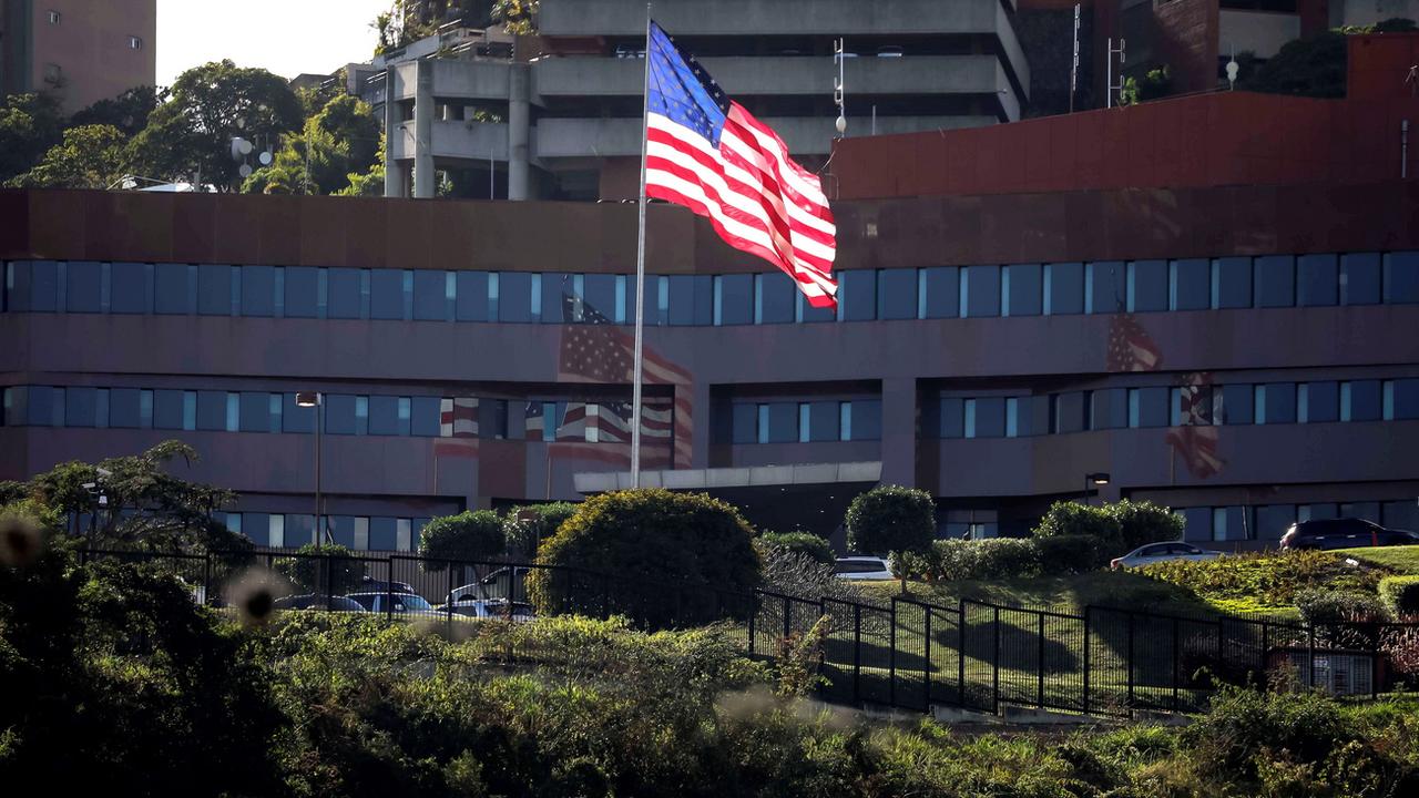 L'ambassade des États-Unis au Venezuela bientôt désertée de ses diplomates, Washington ayant appelé son personnel à quitter le pays d'Amérique du Sud. [Keystone - EPA/MIGUEL GUTIERREZ]